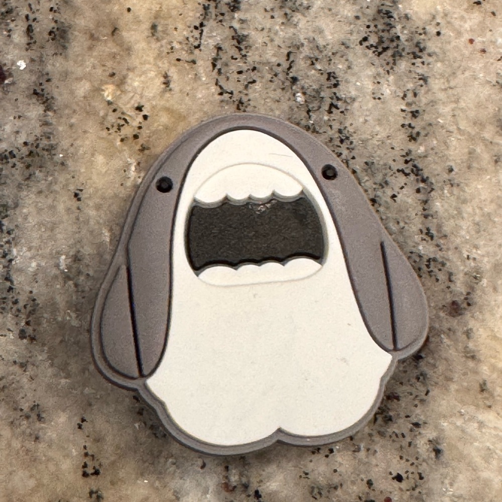 CROCS Gray and White Jibbitz Charm